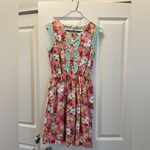 Matilda Jane Pink Floral Sleeveless Dress